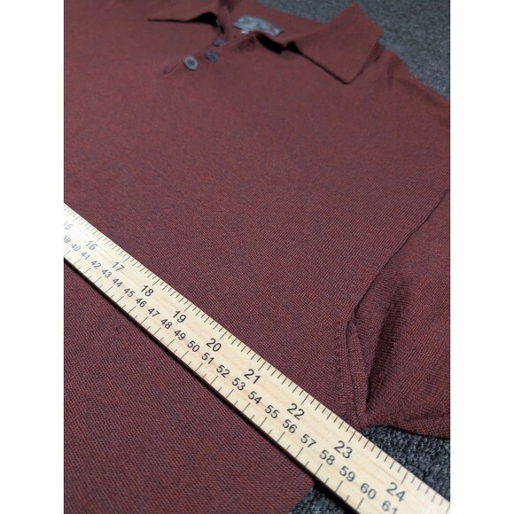 Giglio Rosso Men's XL Rust Red Knit Long Sleeve Polo Sweater - Picture 6 of 7